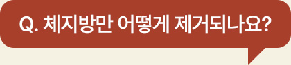 체지방만 어떻게 제거되나요?